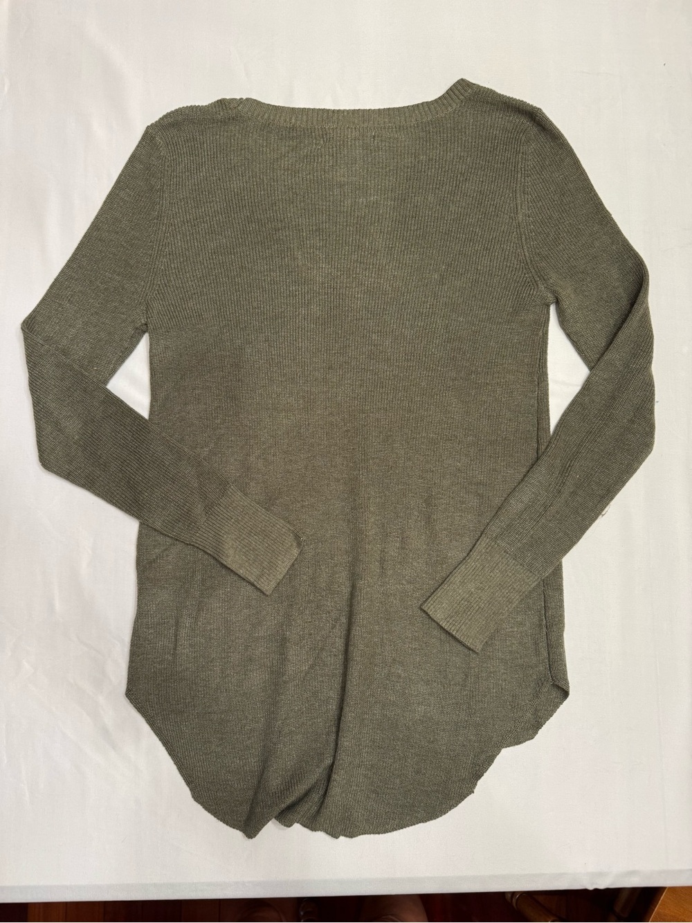 Natural Reflections Olive Green Scoop Neck Sweater - Picture 3 of 3